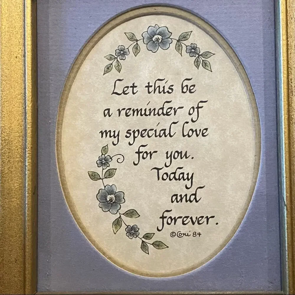 Gold Framed Expression of‎ Love Parchment Paper Oval Mat Coni’s Collections